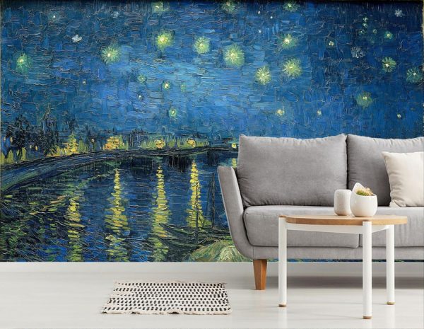 Fine Art | Starry Night Over the Rhone Wall Mural Fine Art Fine Art