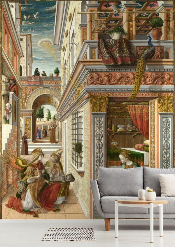 Fine Art | The Annunciation W/ St. Emidius Wall Mural Fine Art Fine Art