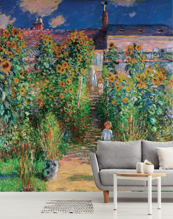 Fine Art | The Artist’s Garden At Vetheuil Wallpaper Mural Fine Art Fine Art