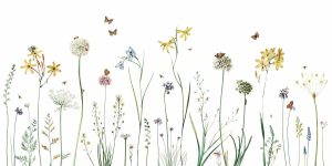 Flowers | Butterfly Garden Wallpaper Mural Flowers Flowers