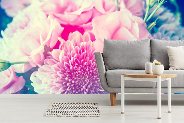 Flowers | Elegant Bouquet of Pink Flowers Wall Mural Flowers Flowers