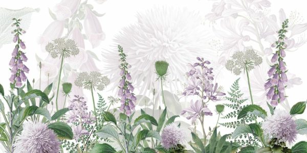 Flowers | Foxglove Flowers – Purple Wallpaper Mural Flowers Flowers