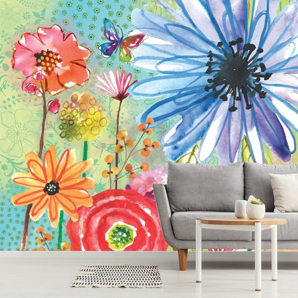 Flowers | Joy Motif 3 Mural Wallpaper Art & Graphics Art & Graphics