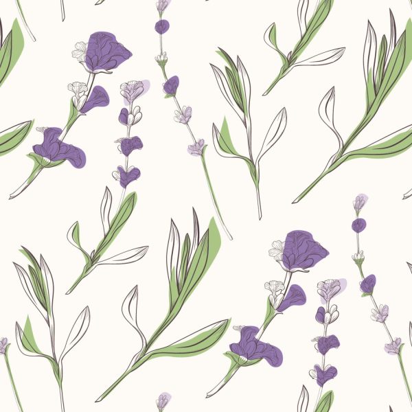 Flowers | Lavender Flowers Pattern Wallpaper Flowers Flowers