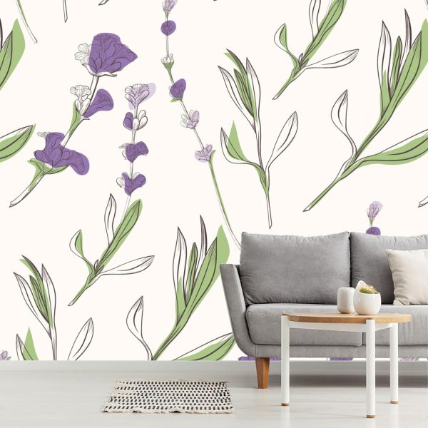 Flowers | Lavender Flowers Pattern Wallpaper Flowers Flowers