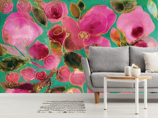 Flowers | Peaceful Evening Wall Mural Art & Graphics Art & Graphics