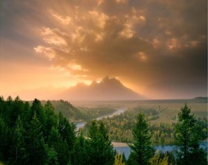 Forests | Clearing Storm, Tetons, Wyoming Mural Wallpaper Forests Forests