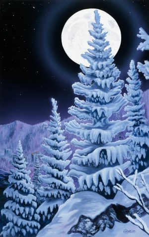 Forests | Heavenly Moon Mural Wallpaper Forests Forests