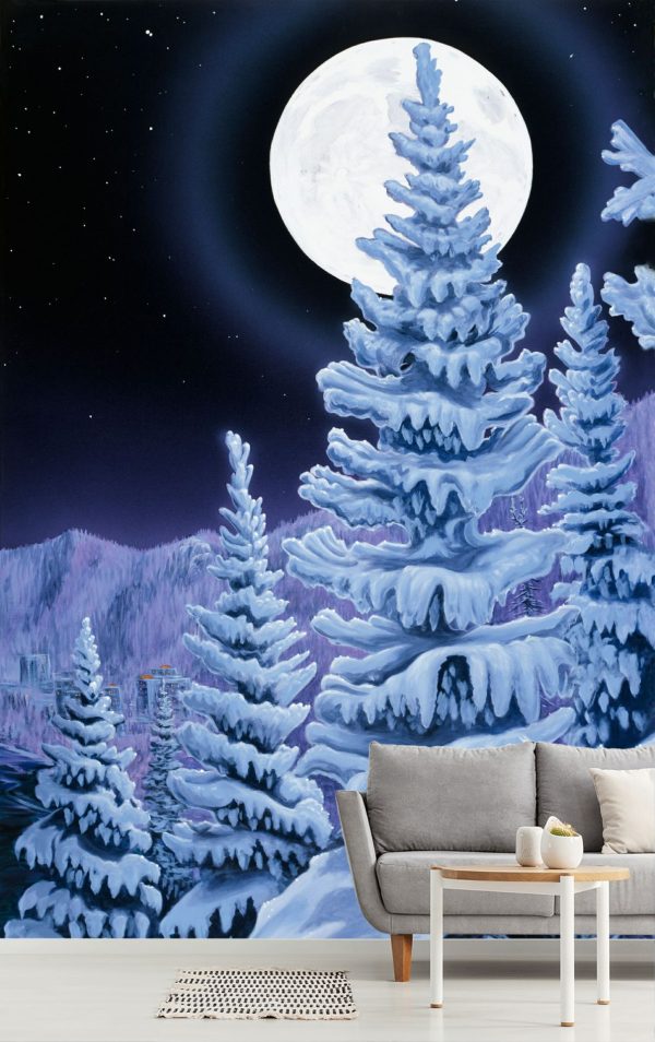 Forests | Heavenly Moon Mural Wallpaper Forests Forests