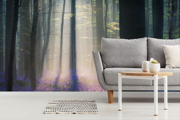 Forests | Velvet Light Wall Mural Flowers Flowers