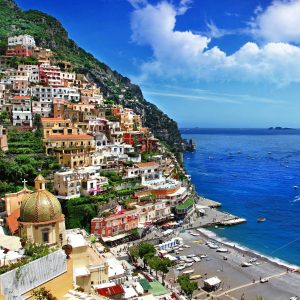 Italian | Beautiful Positano Amalfi Coast Mural Wallpaper Italian Italian