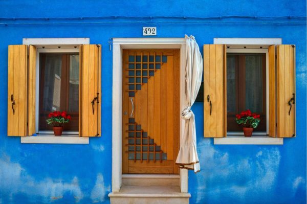 Italian | Blue Venice Doorway Wallpaper Mural Italian Italian