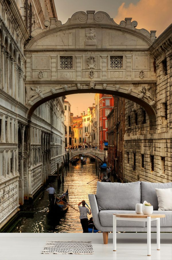 Italian | Bridge of Sighs at SunsetWallpaper Mural Italian Italian