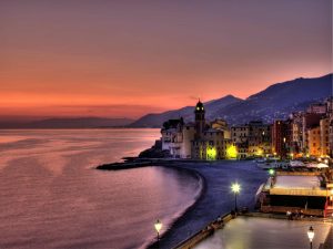 Italian | Camogli Sunset Wallpaper Mural Italian Italian