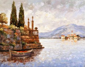 Italian | Evening Light On Lake Como Wallpaper Mural Italian Italian