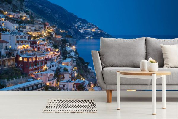 Italian | Evening Over Positano Mural Wallpaper Italian Italian