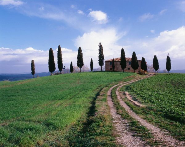 Italian | Farm House In Tuscan Countryside Wallpaper Mural Italian Italian