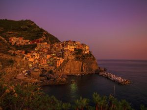 Italian | Manarola – Italy Harbor At Sunset Wall Mural Italian Italian