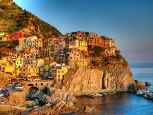 Italian | Manarola – Sunset Harbor Wall Mural Italian Italian