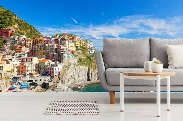 Italian | Manarola Village By The Sea Wallpaper Mural Italian Italian