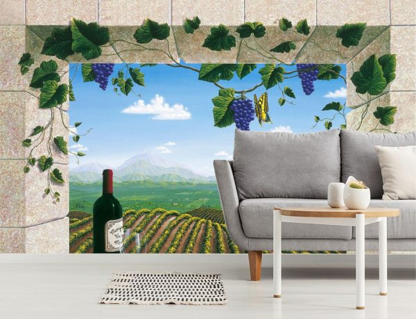 Italian | Mariposa Vineyards Wallpaper Mural Italian Italian