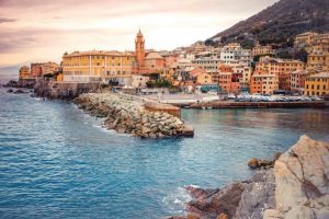 Italian | Nervi Village Mural Wallpaper Italian Italian