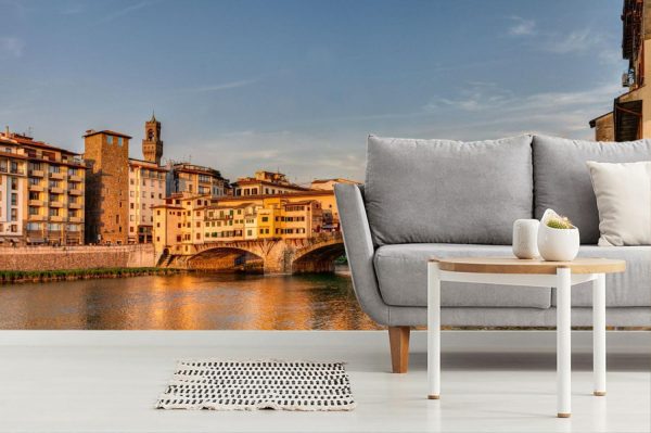 Italian | Ponte Vecchio Bridge Mural Wallpaper Italian Italian