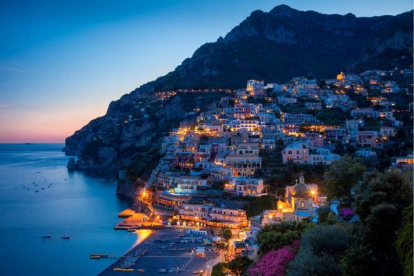 Italian | Positano Twilight Wallpaper Mural Italian Italian