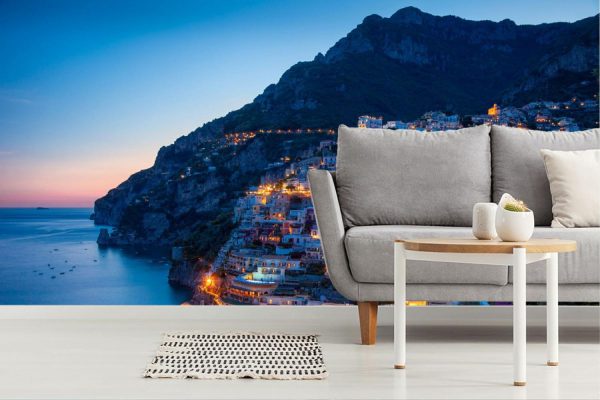 Italian | Positano Twilight Wallpaper Mural Italian Italian