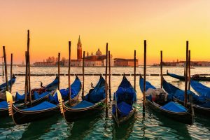 Italian | Sunset In Venice Mural Wallpaper Italian Italian