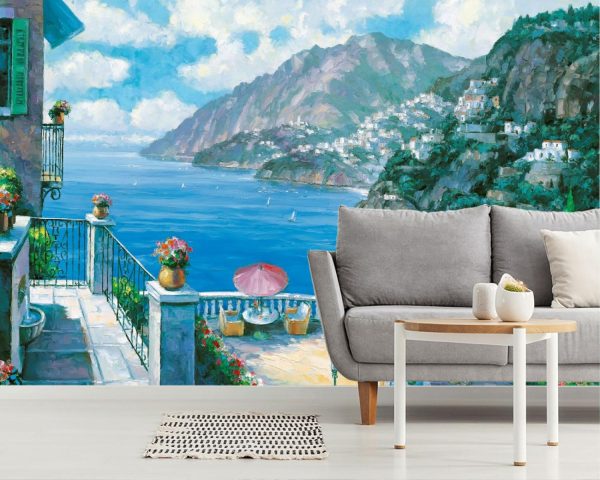 Italian | The Amalfi Coast Mural Wallpaper Italian Italian