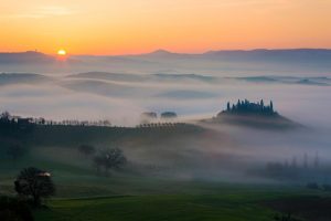 Italian | Tuscan Sunrise Wallpaper Mural Italian Italian