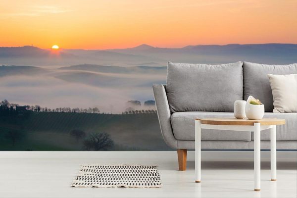 Italian | Tuscan Sunrise Wallpaper Mural Italian Italian