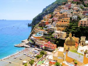 Italian | View Of The Town Of Positano, Amalfi Coast, Italy Wall Mural Italian Italian