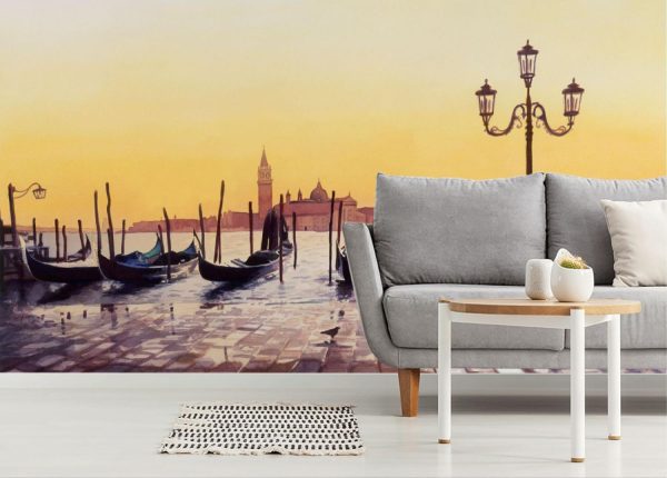 Italian | Water Taxis Wallpaper Mural Italian Italian