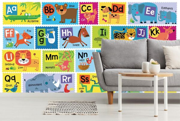 Kids Rooms | ABC Animals Wallpaper Mural Art & Graphics Art & Graphics