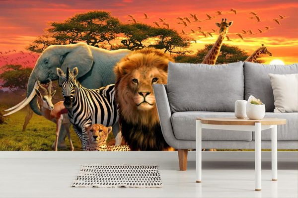 Kids Rooms | African Beasts Wall Mural Animals Animals