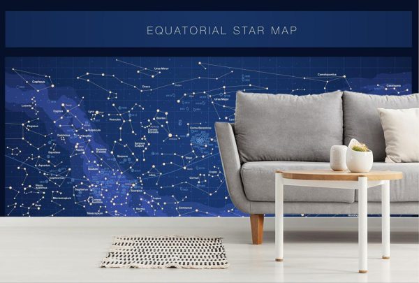 Kids Rooms | Constellation Star Map Wall Mural Kids Rooms Kids Rooms