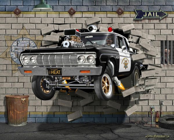 Kids Rooms | Cop Car Break Out (No Text) Wall Mural Kids Rooms Kids Rooms