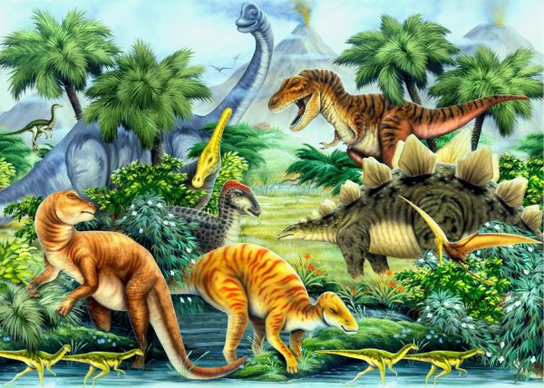 Kids Rooms | Dino Valley Landscape Mural Wallpaper Animals Animals