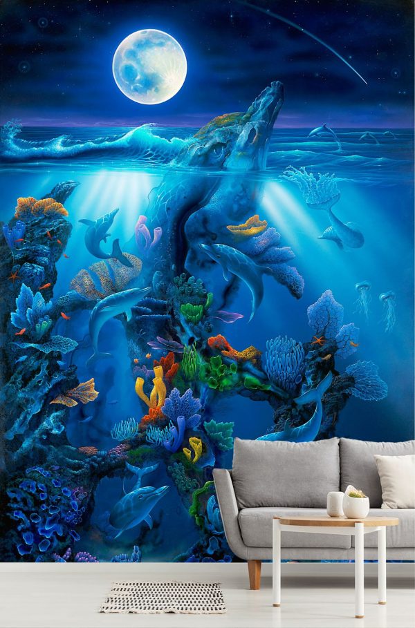 Kids Rooms | Dolphin Reef (Miller) Wall Mural Animals Animals