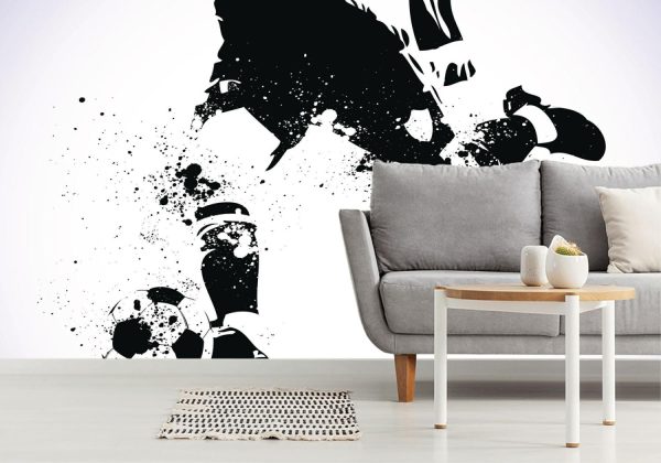 Kids Rooms | Grunge Soccer Splatter Wall Mural Kids Rooms Kids Rooms