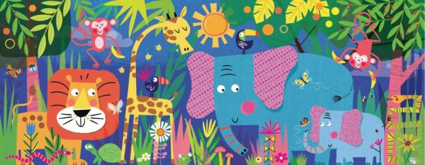 Kids Rooms | Jungle Animals Wallpaper Mural – Panoramic Art & Graphics Art & Graphics