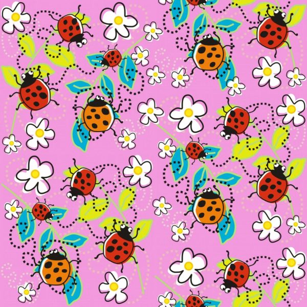 Kids Rooms | Ladybugs and FlowersMural Wallpaper Animals Animals