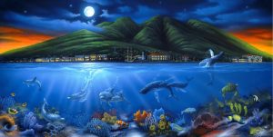 Kids Rooms | Lahaina Moon Mural Wallpaper Animals Animals