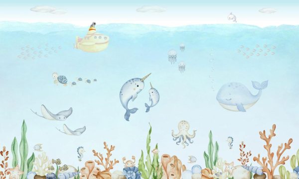 Kids Rooms | Ocean Joy Wallpaper Mural Animals Animals