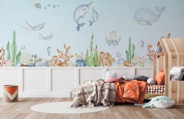 Kids Rooms | Ocean Joy Wallpaper Mural Animals Animals