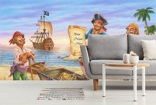 Kids Rooms | Pirate’s Conquest – Personalize Wallpaper Mural Kids Rooms Kids Rooms