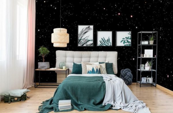 Kids Rooms | Starry Night Sky Mural Wallpaper Colors Colors