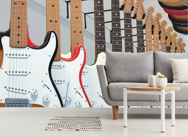 Kids Rooms | Strat Guitar Shopping Wall Mural Activities & Leisure Activities & Leisure